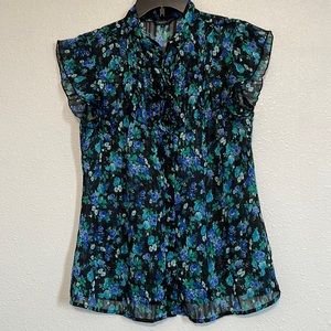 Maurices women’s blouse floral blue thank you size extra large